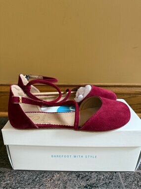Shapen Orchid Flats Bordeaux Suede Flats Barefoot Shoes 38
